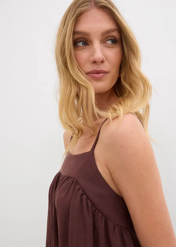 Stroppekjole i myk viskosemiks, bonprix