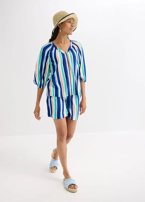 Bluse i strukturert viskose, bonprix