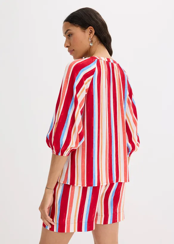 Bluse i strukturert viskose, bonprix
