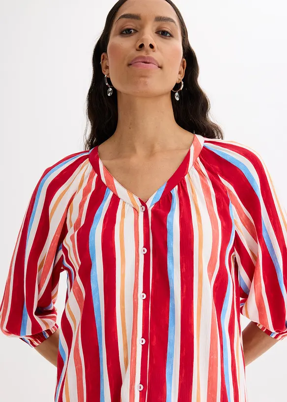 Bluse i strukturert viskose, bonprix