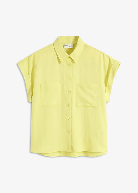 Kortermet bluse i lett materialmiks med lyocell, bonprix