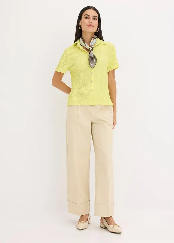Trikotbluse med struktur, bonprix
