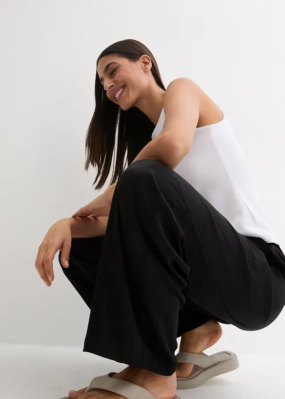 Lett, vid bukse av stukturert materiale, bonprix