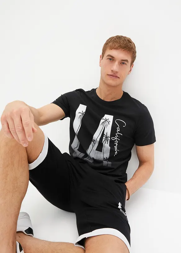 T-skjorte i økologisk bomull, Slim Fit, bonprix