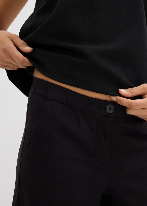 Culottebukse med elastisk linning, av viskosemiks, bonprix