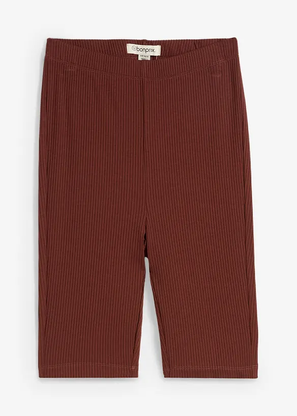 High Waist-sykkelbukse av ribbet jersey, bonprix