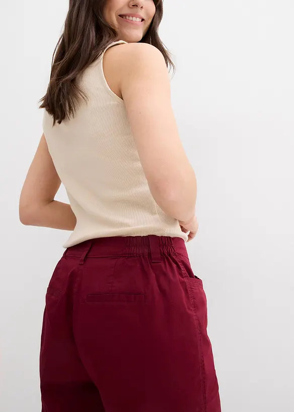 Papertouch-bermudashorts i bomull med komfortlinning, bonprix