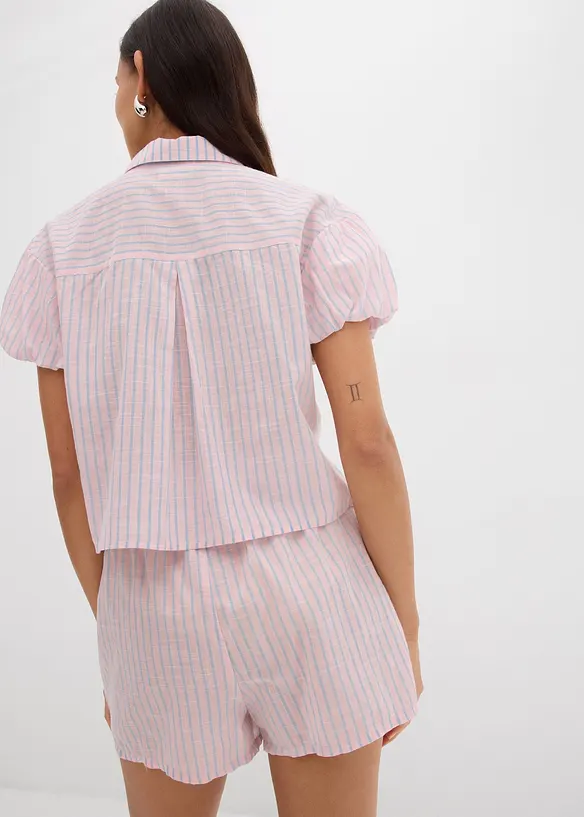 Kortermet bluse av 100% bomull, bonprix