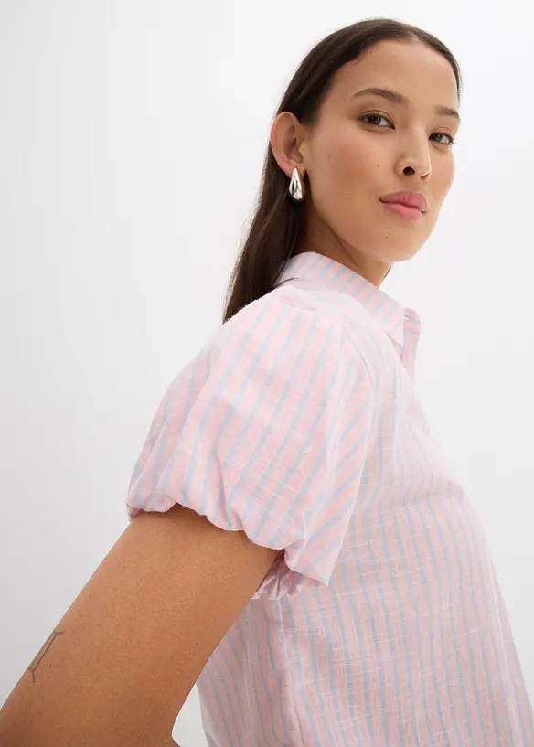Kortermet bluse av 100% bomull, bonprix