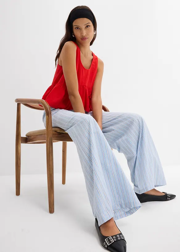 Slip on-bukse av ren bomull, bonprix