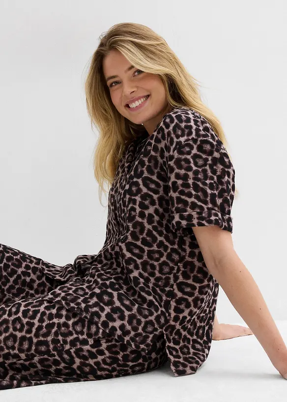 Oversized bluse i musselin, bonprix