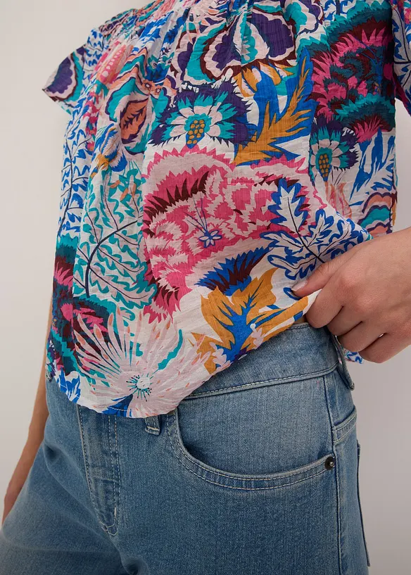 Carmenbluse av lett viskosemiks, bonprix