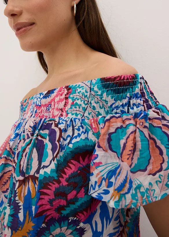 Carmenbluse av lett viskosemiks, bonprix