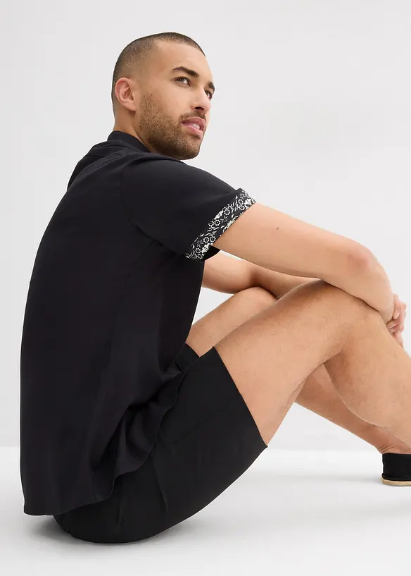 Kortermet skjorte i viskose, Slim Fit, bonprix
