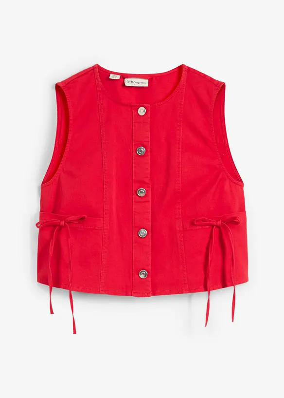 Twill-vest av elastisk miks av økologisk bomull, bonprix