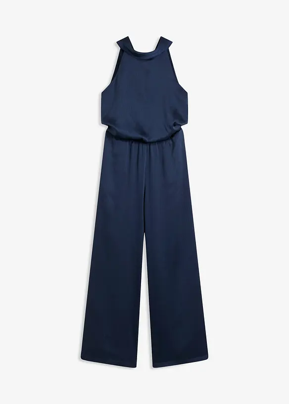 Jumpsuit i strukturert sateng, bonprix