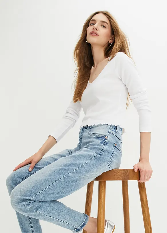 Mom-jeans High Waist, Stretch, bonprix