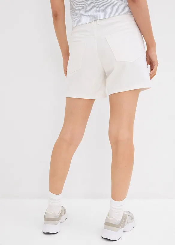 Bermudashorts i denim Mid Waist, Low Stretch, bonprix