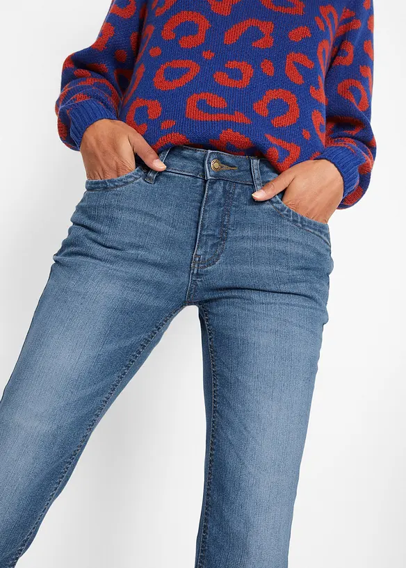 Bootcut-jeans Mid Waist, Komfort-Stretch, bonprix