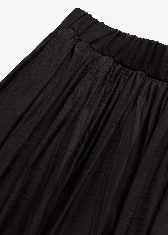 Crinkle maxiskjørt i strukturmateriale, bonprix
