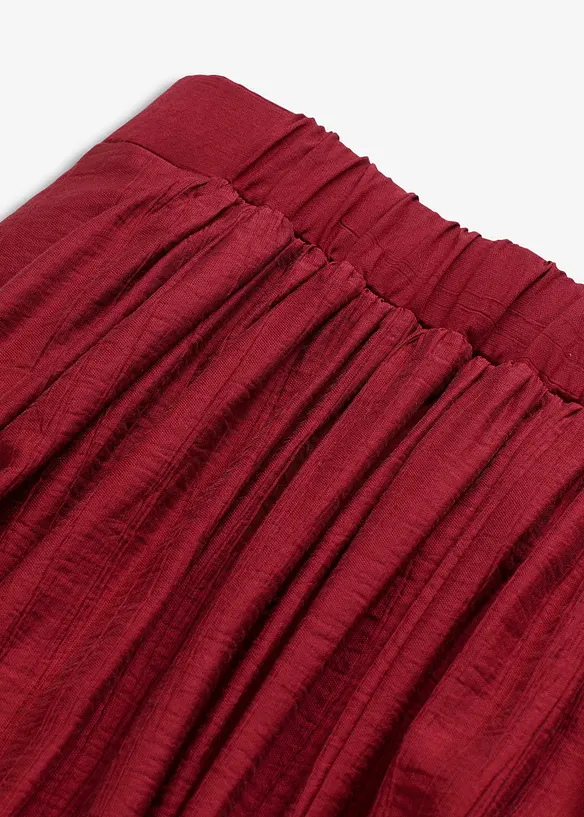 Crinkle maxiskjørt i strukturmateriale, bonprix