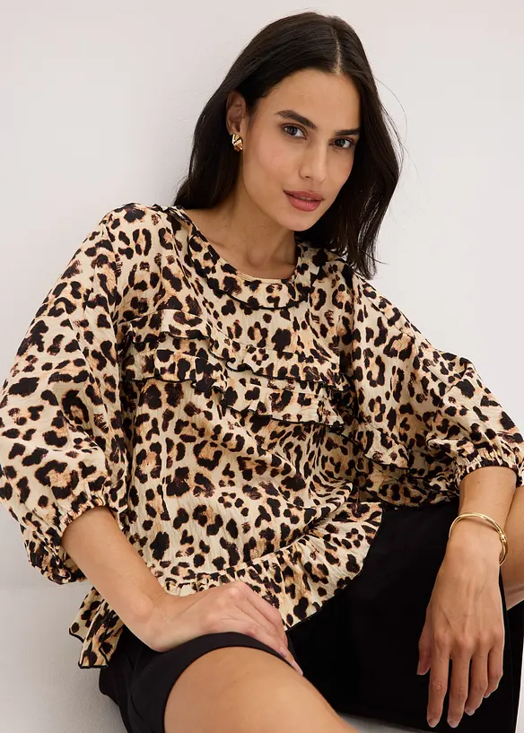 Bluse i fin viskosemiks, bonprix