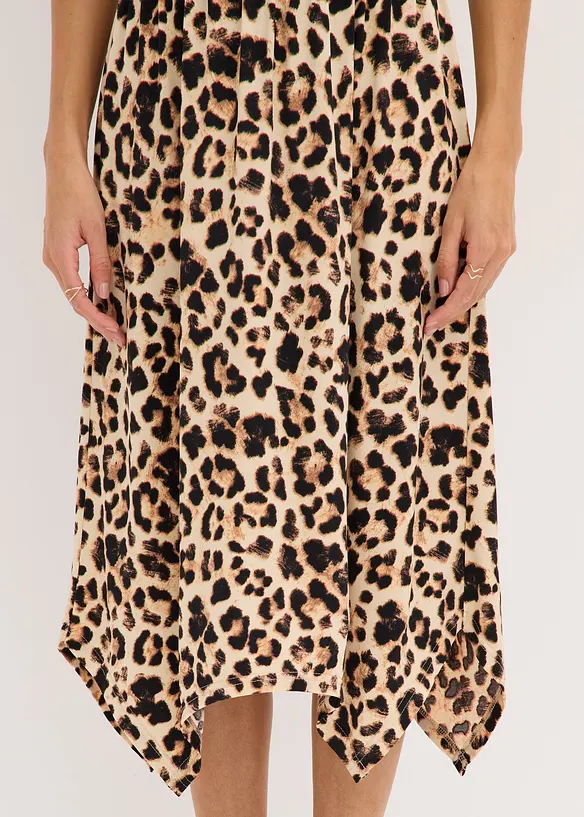 Jerseykjole med print, bonprix