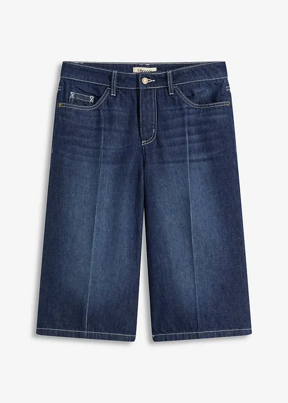 Jeansbermuda Mid Waist, Low Stretch, bonprix