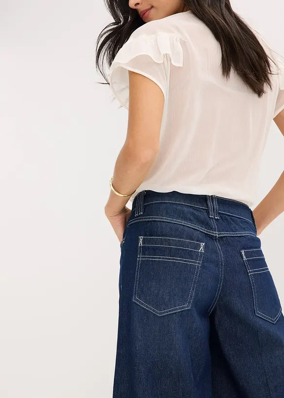 Jeansbermuda Mid Waist, Low Stretch, bonprix