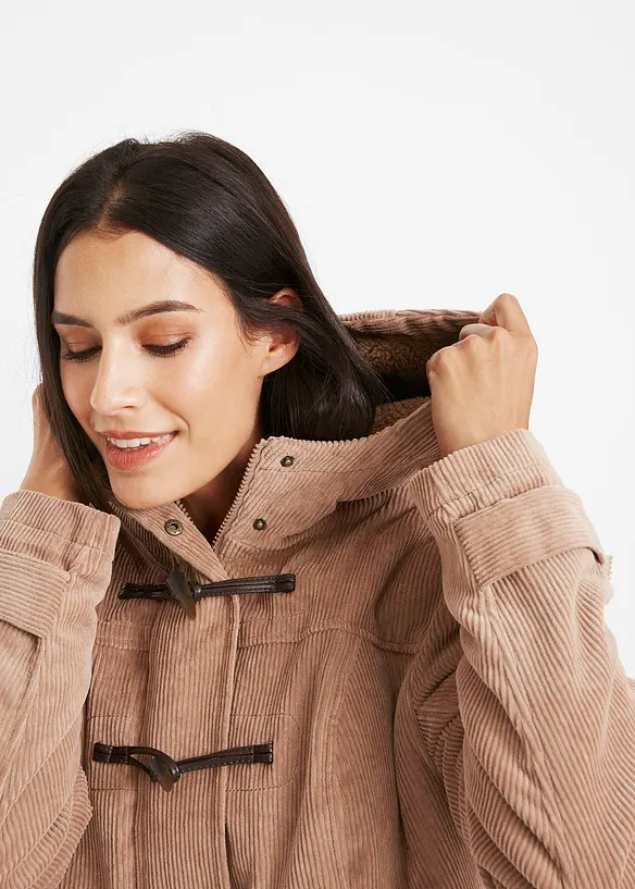 Fôret duffelcoat i kordfløyel, bonprix