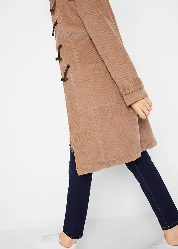 Fôret duffelcoat i kordfløyel, bonprix