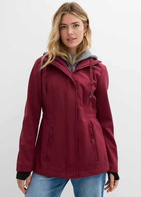 Lang, 2-i-1-softshelljakke, vannavvisende, bonprix
