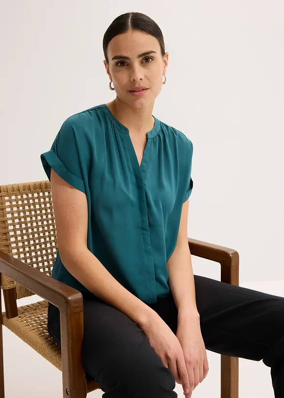 Blusetunika i georgette-materiale, bonprix