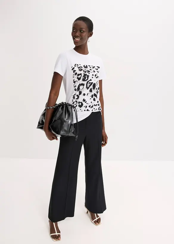 T-skjorte med leopardtrykk, bonprix