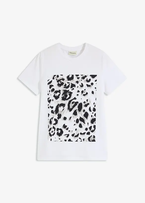 T-skjorte med leopardtrykk, bonprix