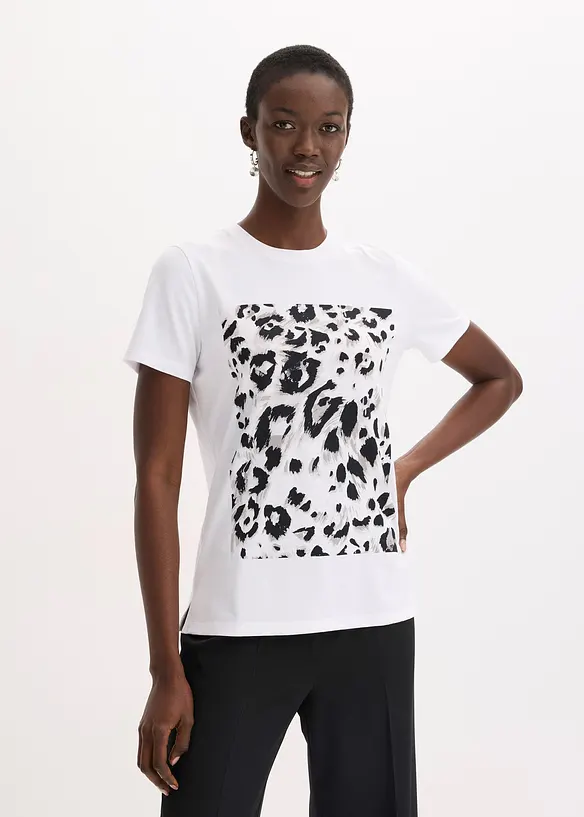 T-skjorte med leopardtrykk, bonprix