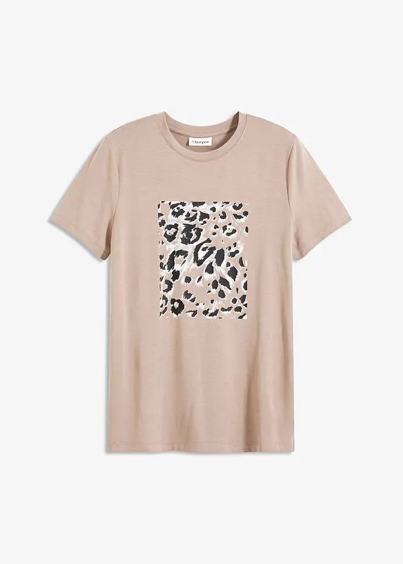 T-skjorte med leopardtrykk, bonprix