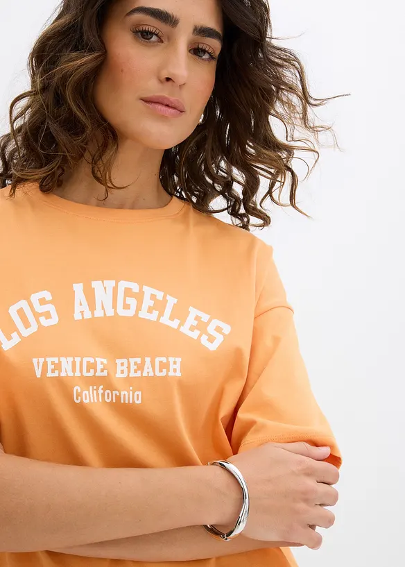 Oversized topp i 100% økologisk bomull, bonprix