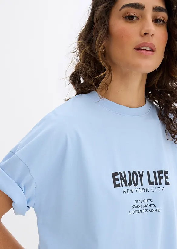Oversized topp i 100% økologisk bomull, bonprix