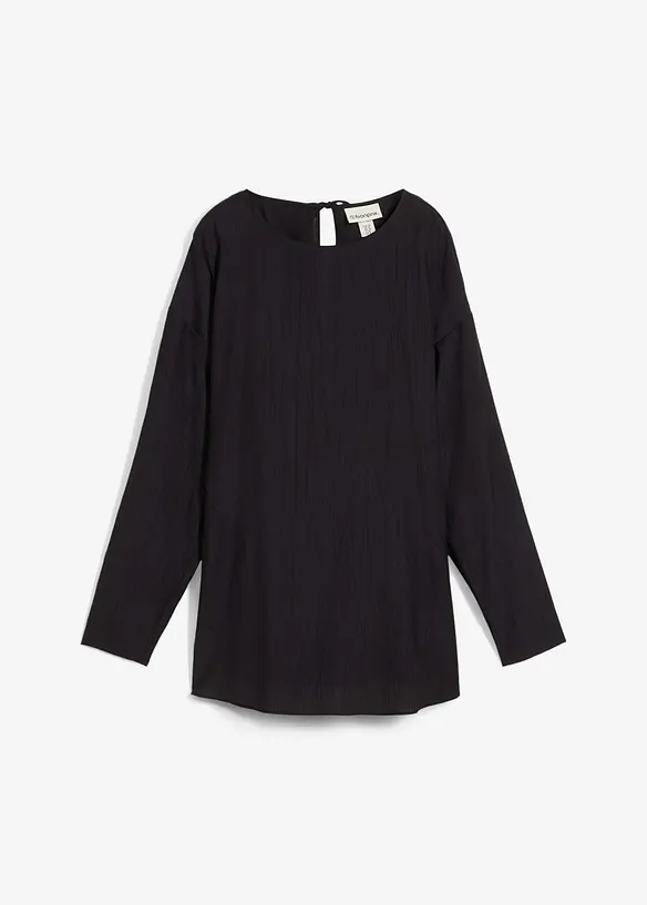 Oversized crinkle blusetunika i strukturert viskosemiks, bonprix