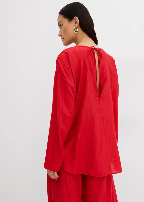 Oversized crinkle blusetunika i strukturert viskosemiks, bonprix