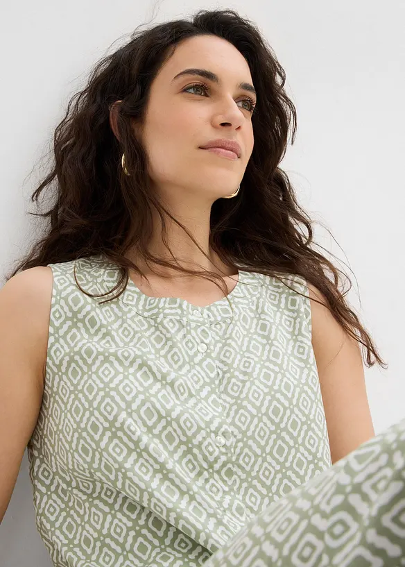 Lang bluse i myk viskose, bonprix