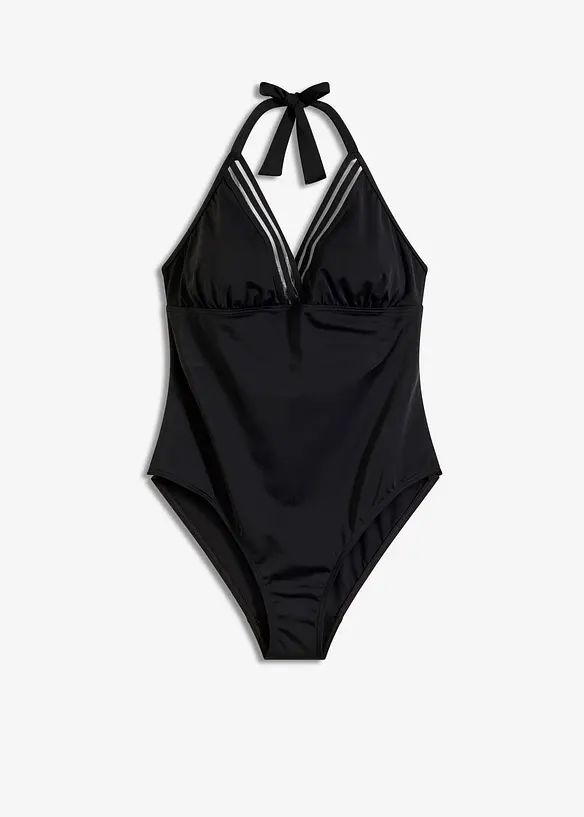 Badedrakt i halterneck-modell med dyp utringning, bonprix