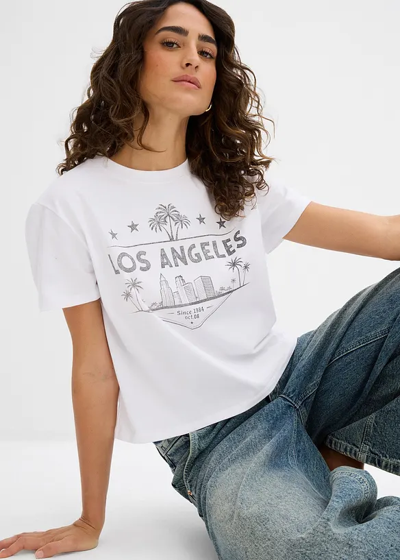 Kort T-skjorte av jersey, bonprix
