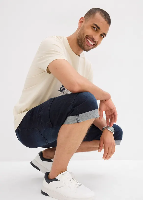 Cargo-bermudashorts i denim med stretch, Regular Fit, bonprix