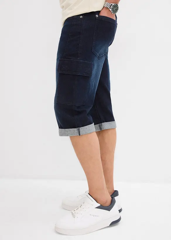 Cargo-bermudashorts i denim med stretch, Regular Fit, bonprix