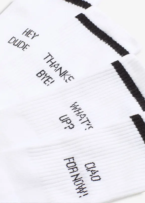 Treningssokker med økologisk bomull (4-pack), bonprix