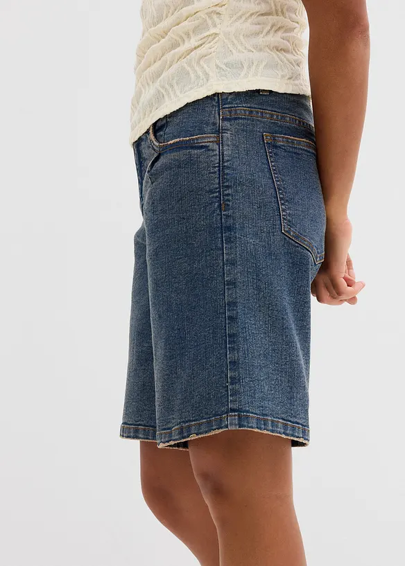 Bermudashorts i denim Mid Waist, bonprix
