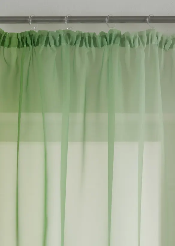 Gardin med resirkulert polyester og fargegradering (2-pack), bonprix