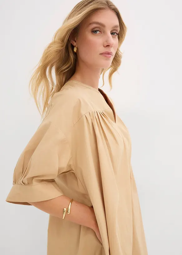 Oversized kaftankjole i 100% økologisk bomull, bonprix